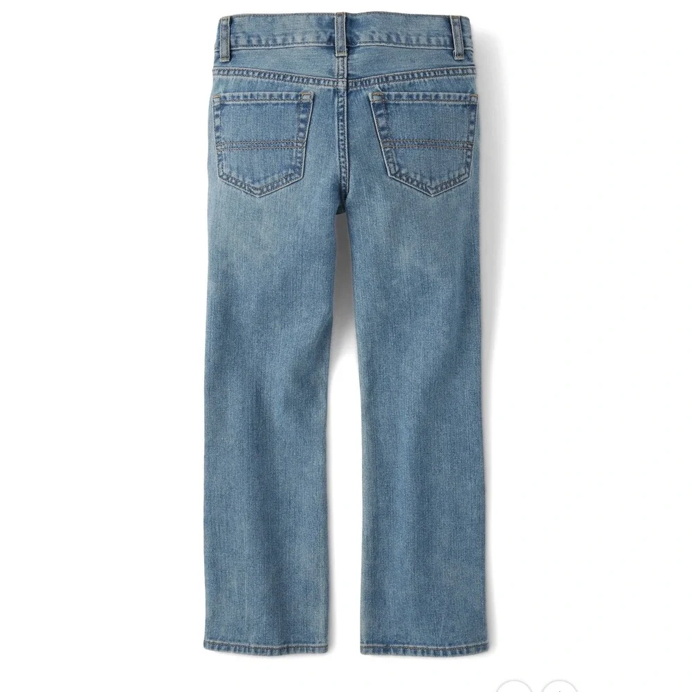The Childrens Place Boys Bootcut Jeans Belford Wash Blue Size 14 Slim NWT